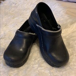 Ladies black Dansko Clogs size 6/36